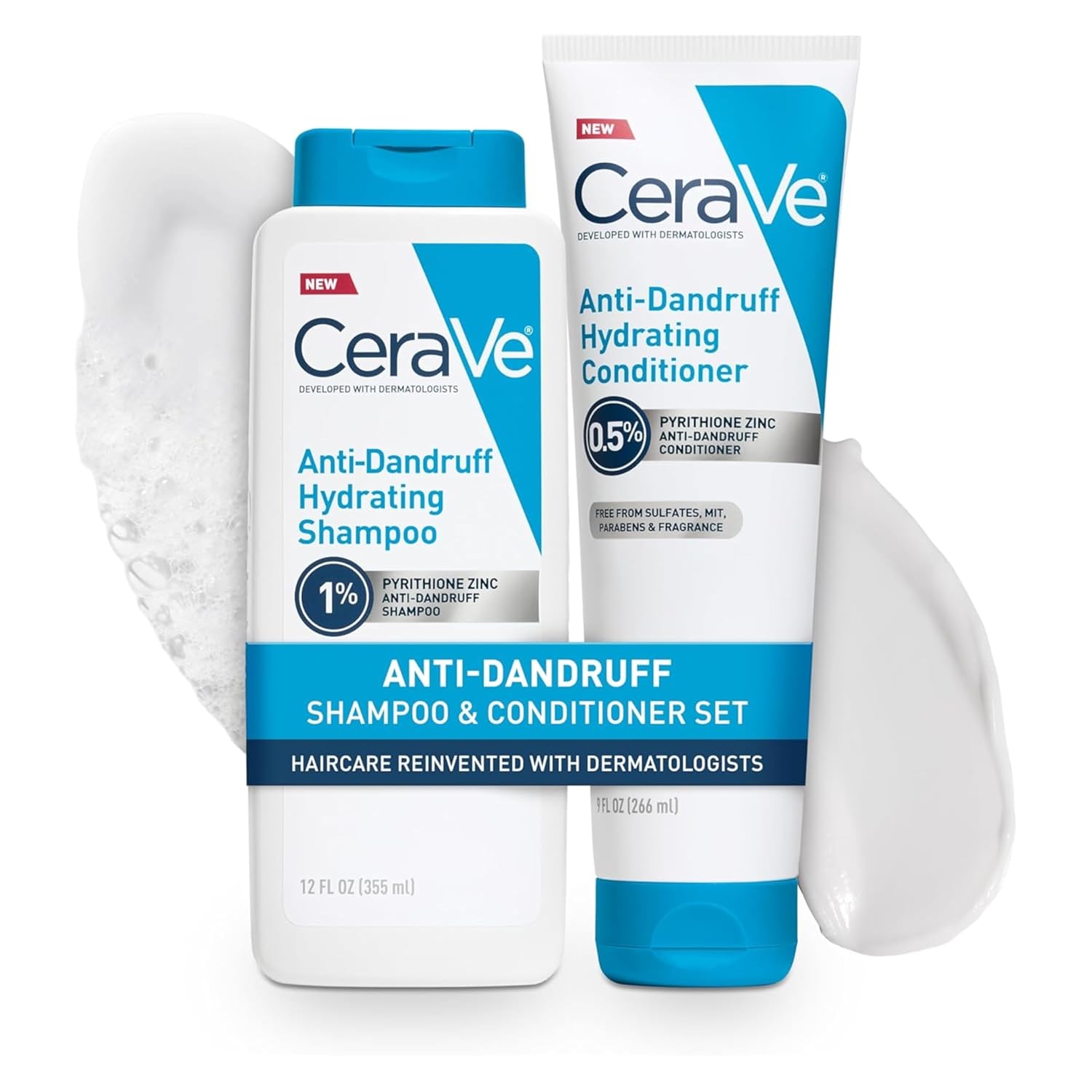 CeraVe Hydrating Anti Dandruff Shampoo. 1% Pyrithione Zinc Dandruff Treatment With Ceramides. Niacinamide. Hyaluronic Acid. Eliminate Flake.Provides Itchy Scalp Relief. Sulfate-Free. 12 Oz (Pack of 2)