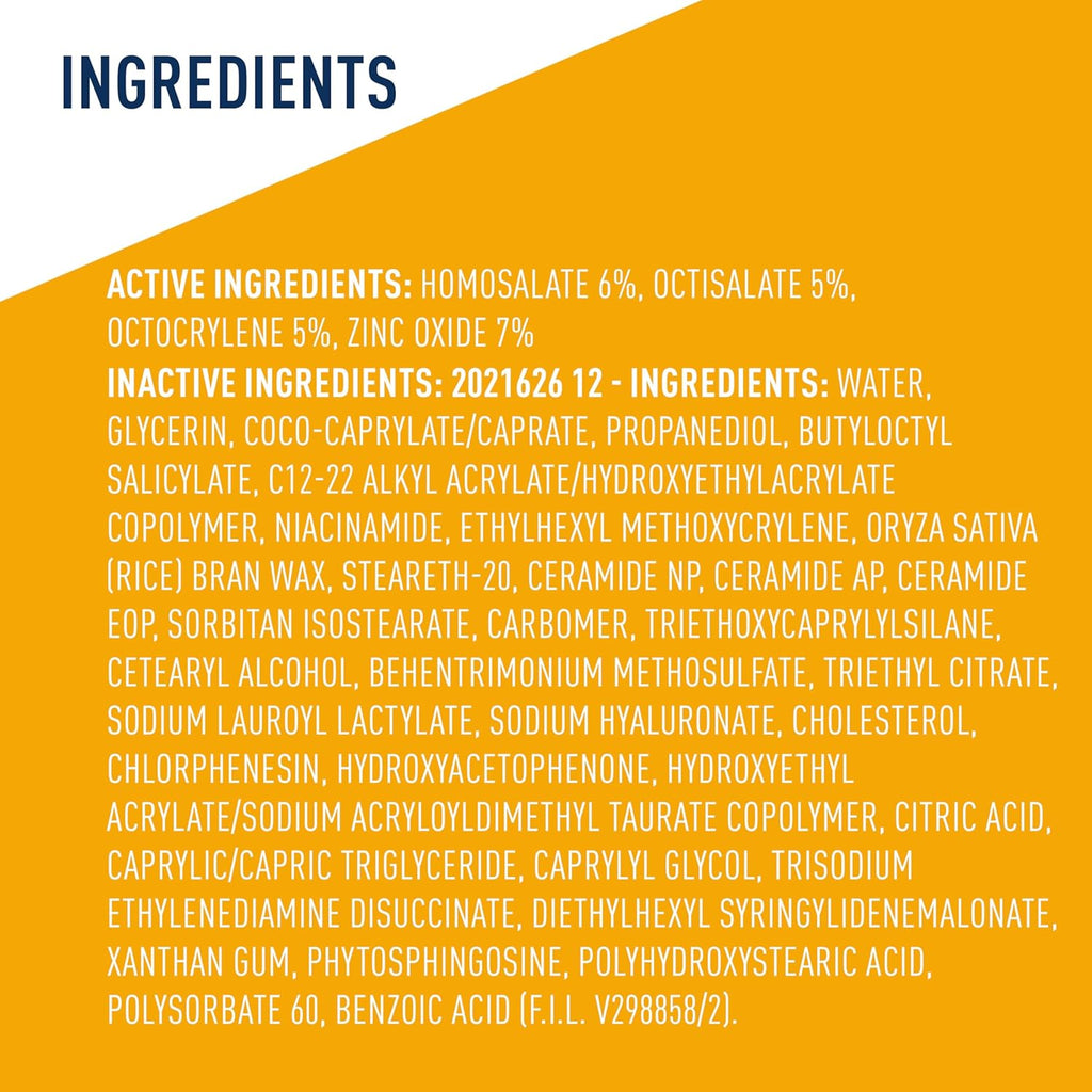 CeraVe Hydrating Sheer Sunscreen with SPF 30 for Face and Body.Mineral&Chemical Sunscreen for Men&Women with Zinc Oxide.Hyaluronic Acid and Ceramides.Paraben-Free + Fragrance-Free.5 Ounces.(Pack of 2)